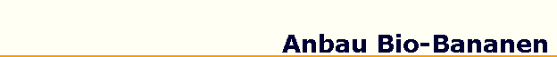 Anbau Bio-Bananen
